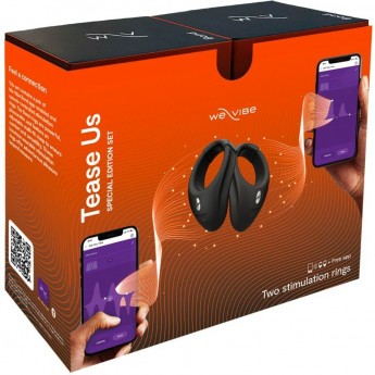 Набор виброколец WOMANIZER We-Vibe Tease Us: Bond + Bond черный + Подарок