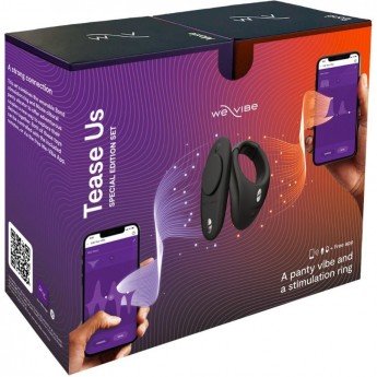 Набор WOMANIZER We-Vibe Tease Us: виброкольцо Bond + клиторальный вибратор Moxie черный + Подарок