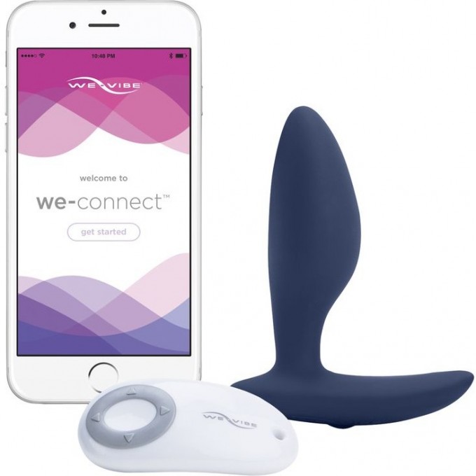 Вибровтулка анальная WOMANIZER We-Vibe Ditto синяя + Подарок SNDTSG5